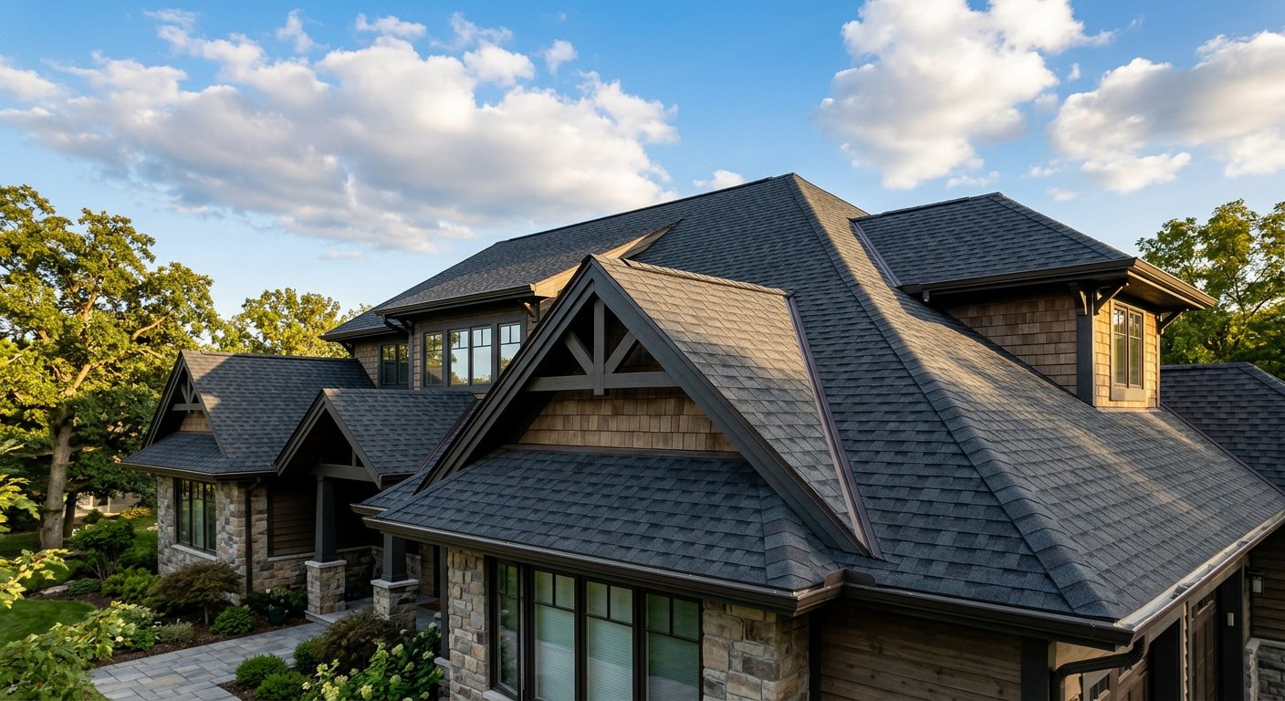 New architectural shingle roof